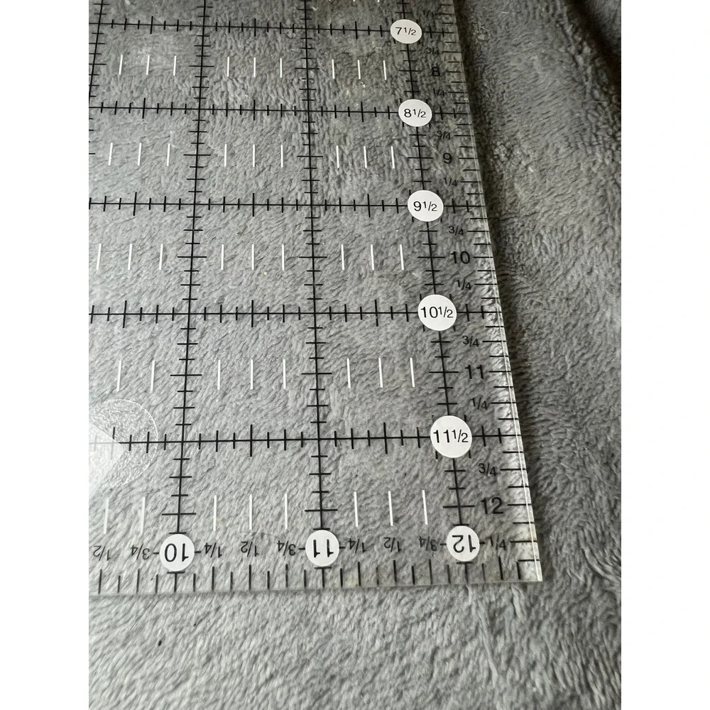 Creative Grids 12.5 Inch Square Non-Slip Quilting Ruler Turn-a-Round USA Made